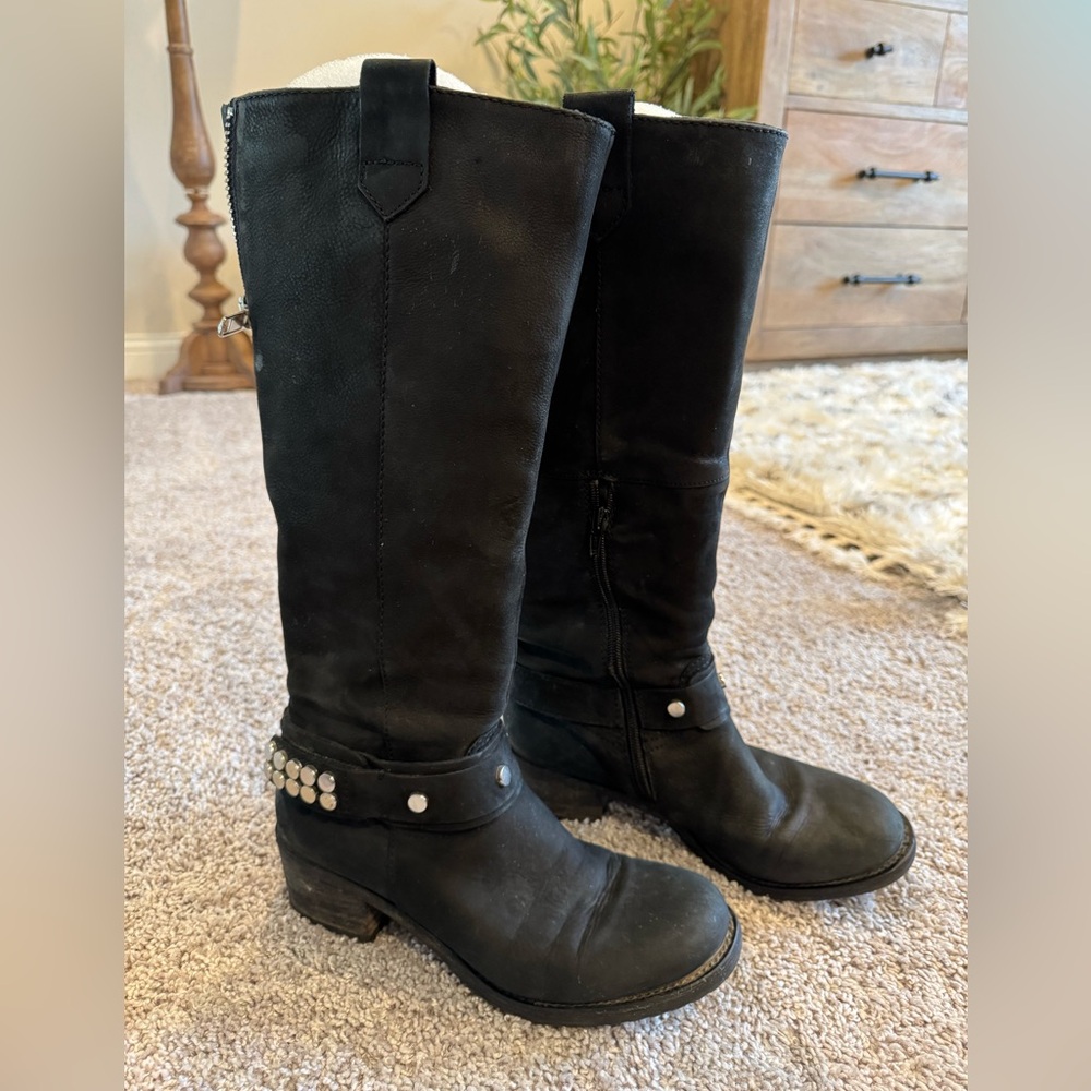 Steve Madden Black Motorcycle Boots